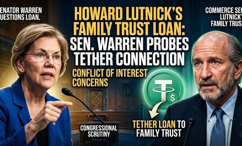 Sen. Warren Probes Commerce Secretary Howard Lutnick Over Secret Tether Loan to Family Trust