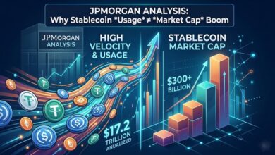 Stablecoin Velocity Peaks: JPMorgan Predicts $600B Market Cap Ceiling