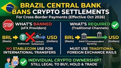 Brazil Central Bank Bans Stablecoins for Cross-Border Payments