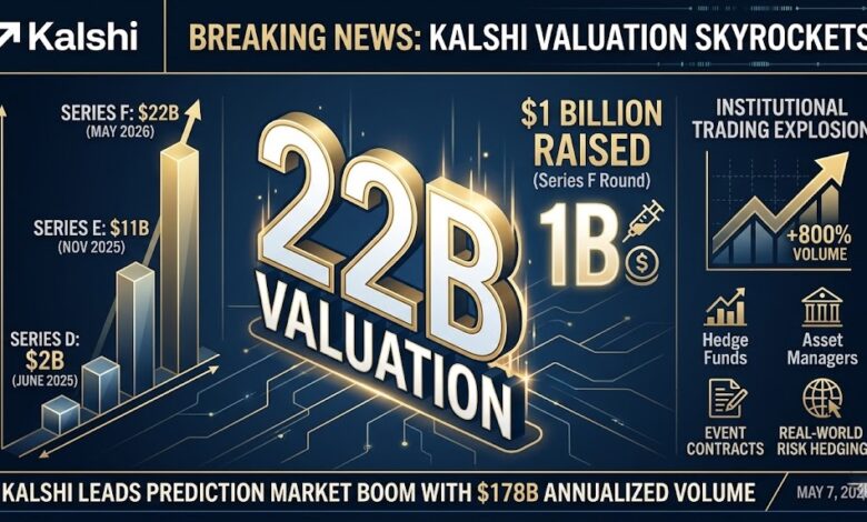 Kalshi Hits $22B Valuation After Massive $1B Series F Funding Round
